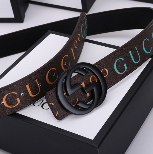 Gucci GG 100th Anniversary Leather Belt Brown