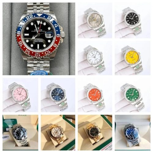 Rolex GMT-Master II Luxury Watch Silver and Multicolor