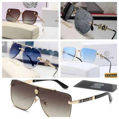Versace Medusa Biggie Luxury Sunglasses Brown and Gold