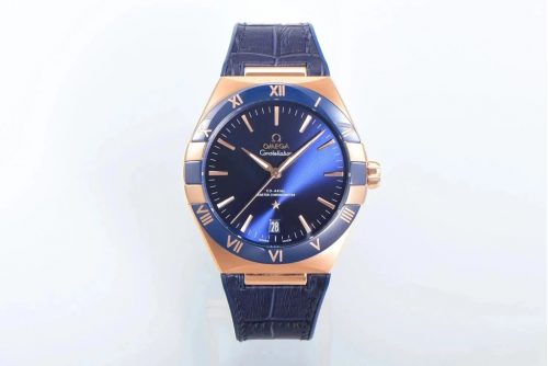 Omega Constellation Co-Axial Master Chronometer Luxury Watch Blue and Gold