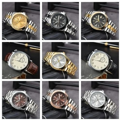 Vacheron Constantin Luxury Wristwatch Collection Stainless Steel and Leather Strap