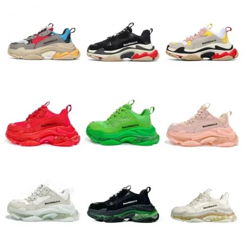 Balenciaga Triple S Chunky Sneakers Multicolor