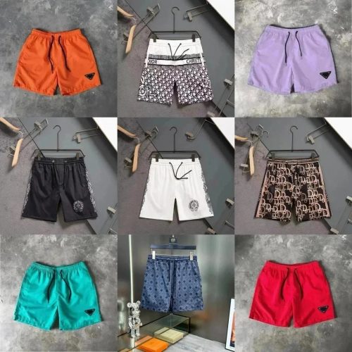 Prada Triangle Logo Swim Shorts Casual Beachwear Multicolor