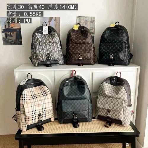Dior Oblique Print Everyday Backpack White