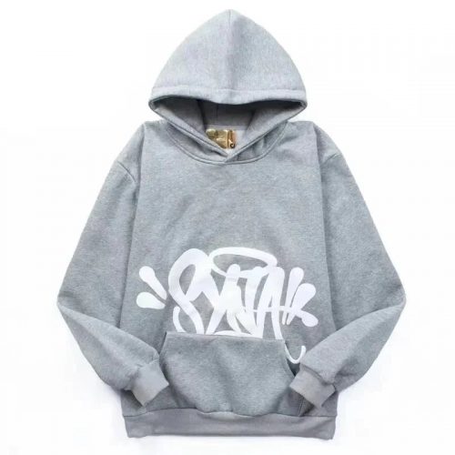 Syna World Syna Logo Print Oversized Hoodie Gray