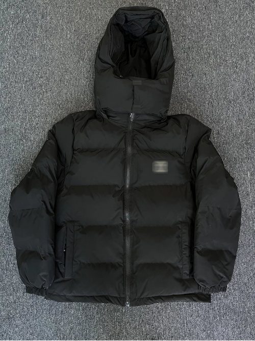 Design Puffer Jacket Minimalist Down Jacket Black