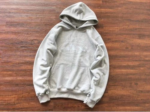 Design Graphic Print Oversized Hoodie Gray