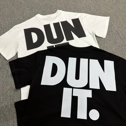 Nike DUN IT Graphic Tee Cotton T-Shirt Black and White