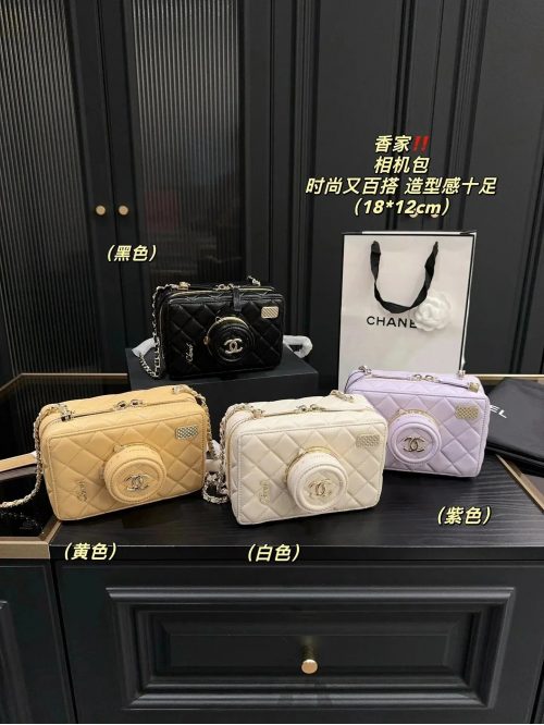 Chanel Camera Case Quilted Leather Crossbody Bag Multicolor
