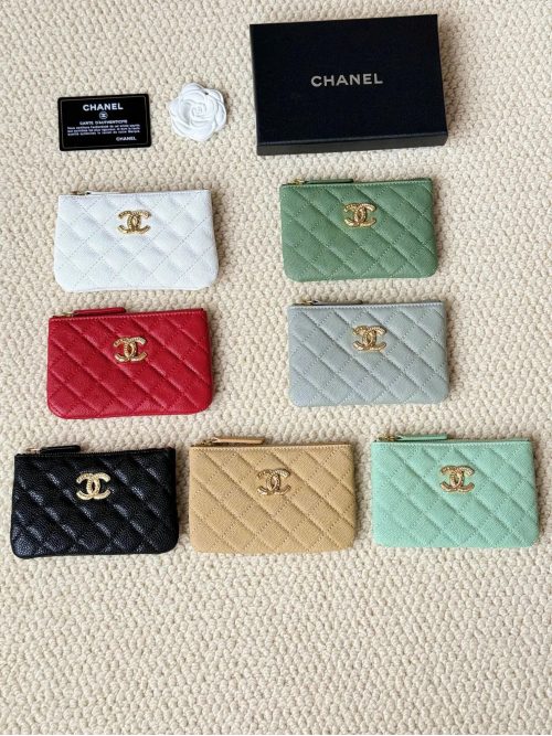 Chanel Classic Quilted Leather Pouch Multicolor