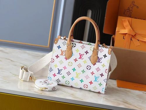 Louis Vuitton LV OnTheGo PM Multicolour Monogram Canvas Tote Bag White