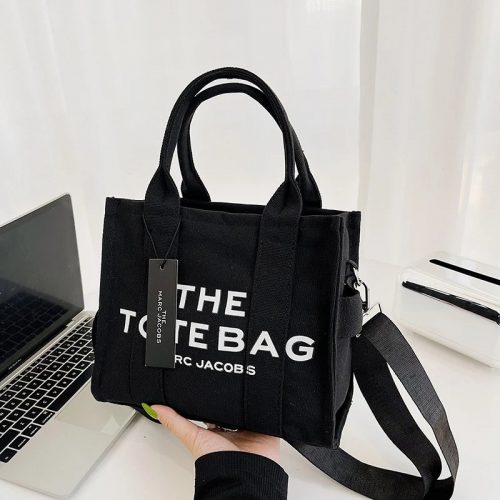 Marc Jacobs The Tote Bag Canvas Crossbody Bag Black