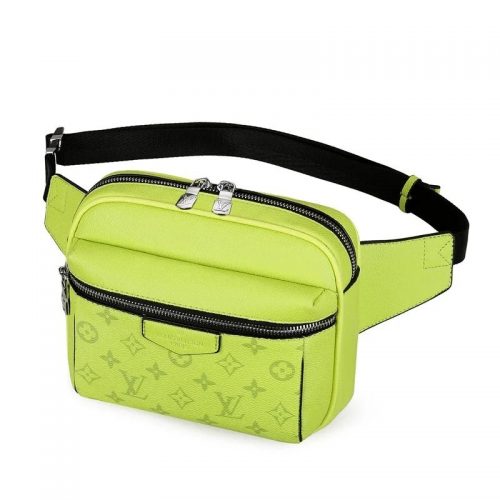 Louis Vuitton LV Outdoor Bumbag Neon Green Leather Belt Bag