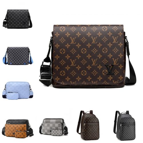 Louis Vuitton LV Monogram Canvas Messenger Bag Brown