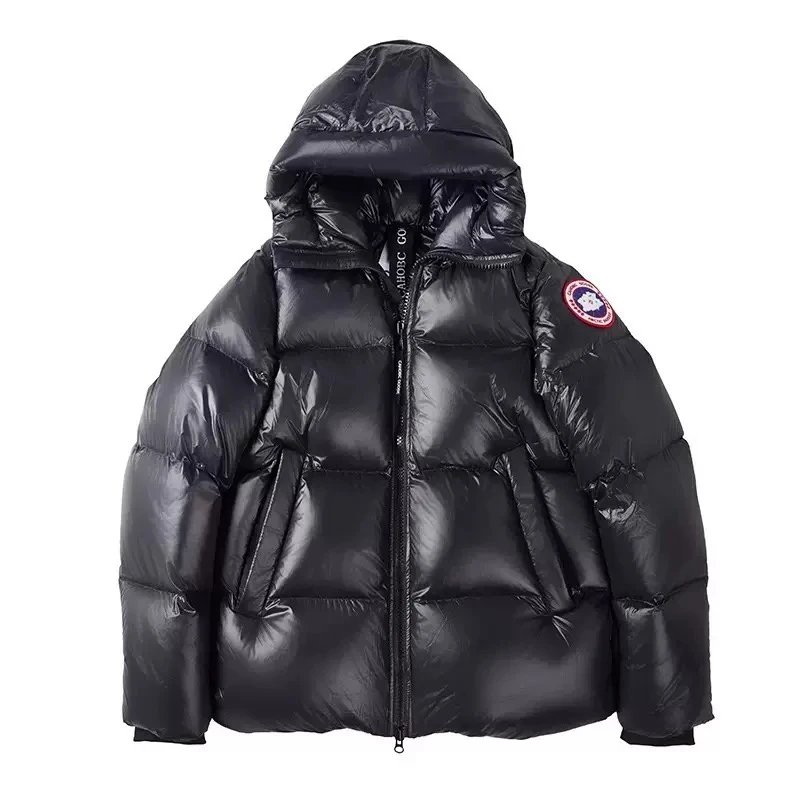 Canada goose最高品质<90%白绒亮黑色-红色袖标 Canada goose最高品质<90%白绒亮黑色-红色袖标