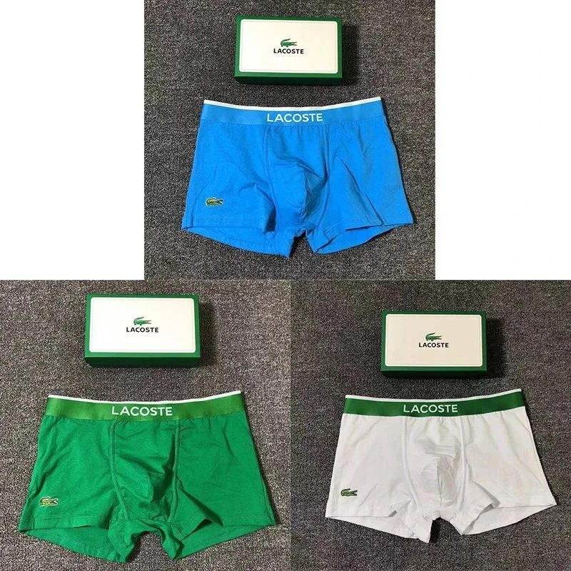 LACOSTE 白+蓝+绿 礼盒装