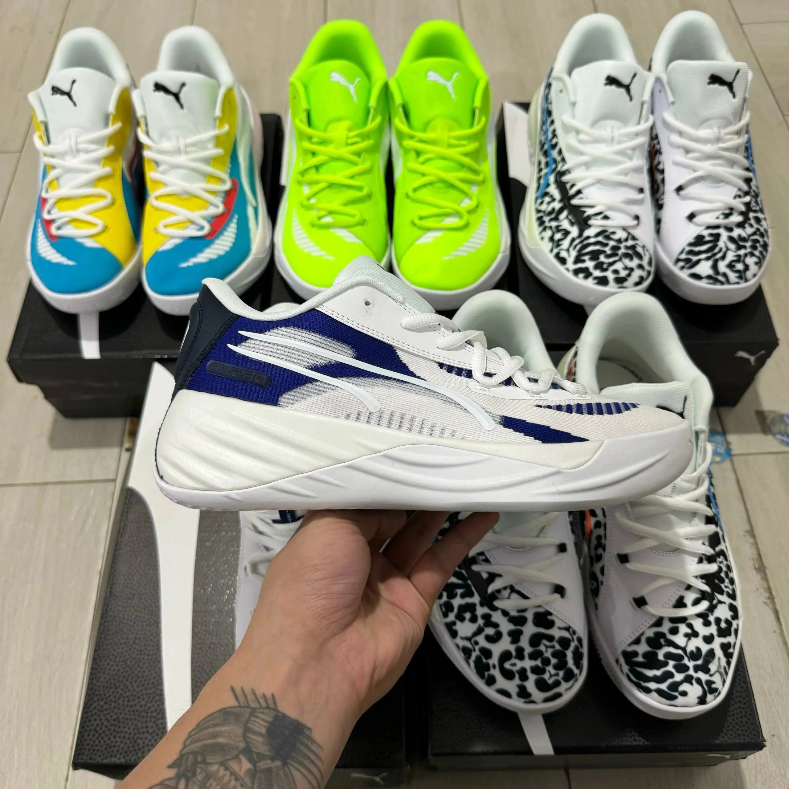 White blue