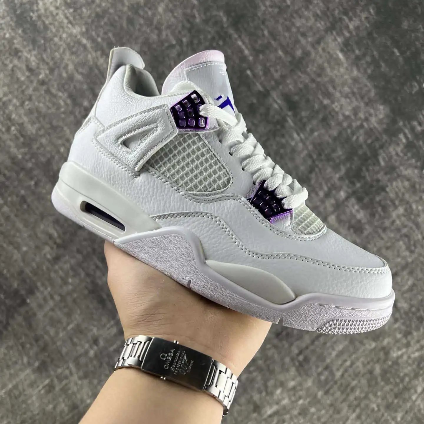 aj4外贸款-白紫扣 aj4外贸款-白紫扣
