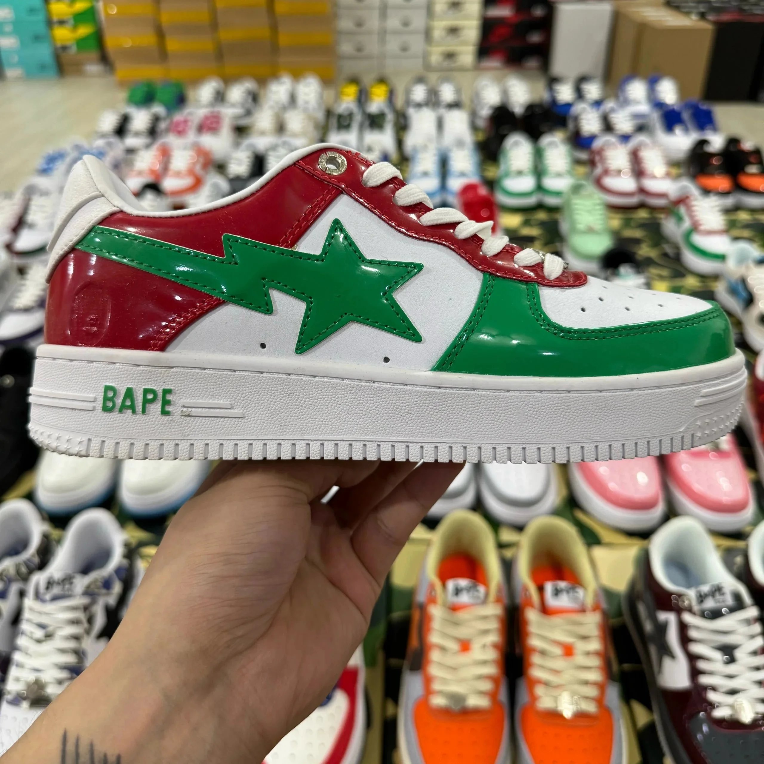 拼色红白绿