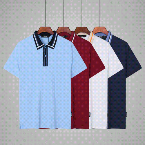 BOSS Contrast Trim Casual Polo Shirt Multicolor