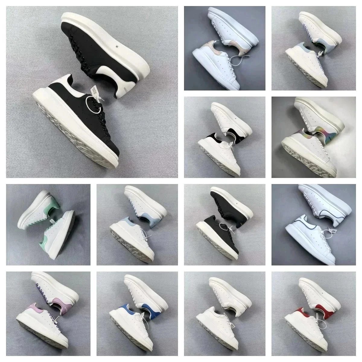 Alexander McQueen AMQ Oversized Sneakers Chunky Casual Shoes Multicolor