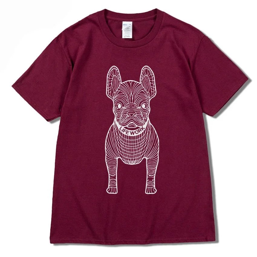 Wine red with white lettering Wine red with white lettering