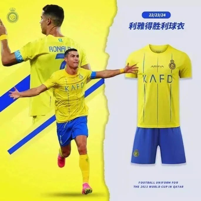 Nike Saudi Arabia 22/23/24 Football Jersey Soccer Kit Yellow and Blue