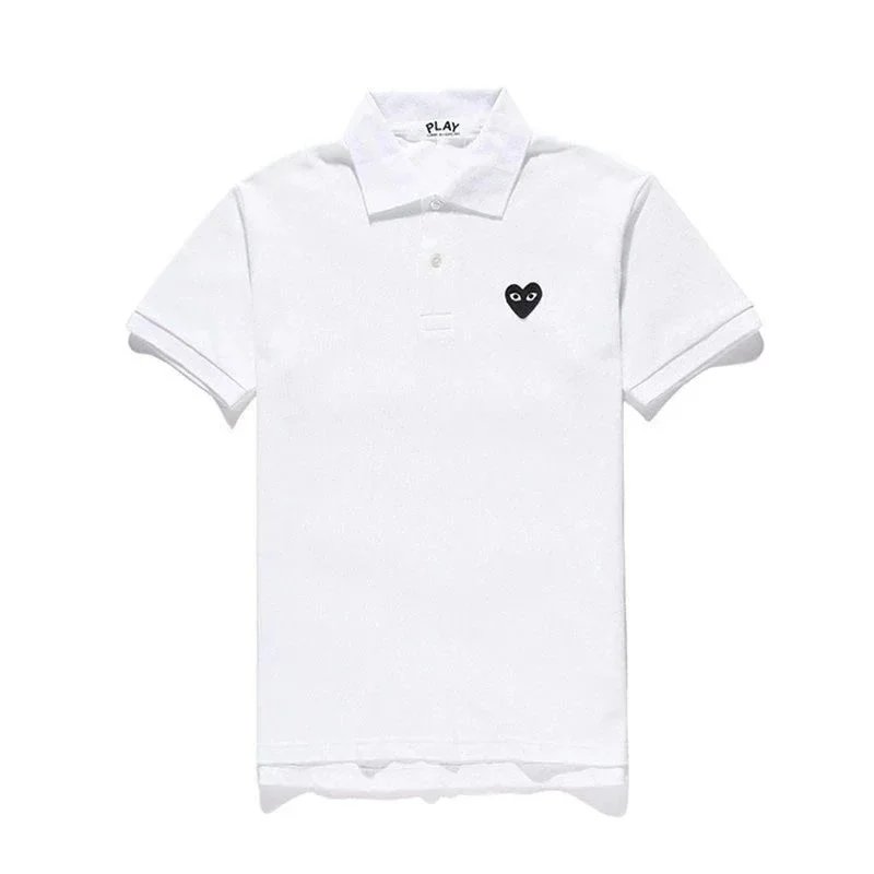 White with a black heart