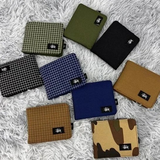 Stussy Grid Pattern Wallet Casual Wallet Multicolor