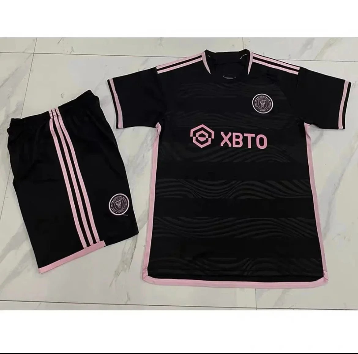 Inter Miami CF 2023 Third Kit Soccer Jersey and Shorts Black and Pink