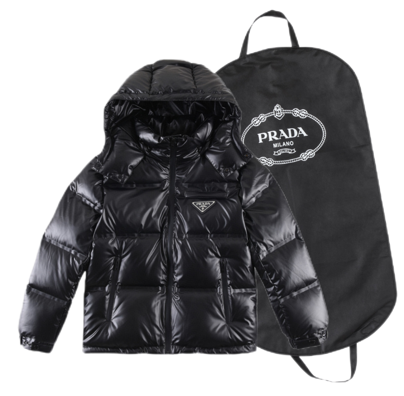 连帽短款羽绒服蜜蜂小标亮黑 连帽短款羽绒服蜜蜂小标亮黑