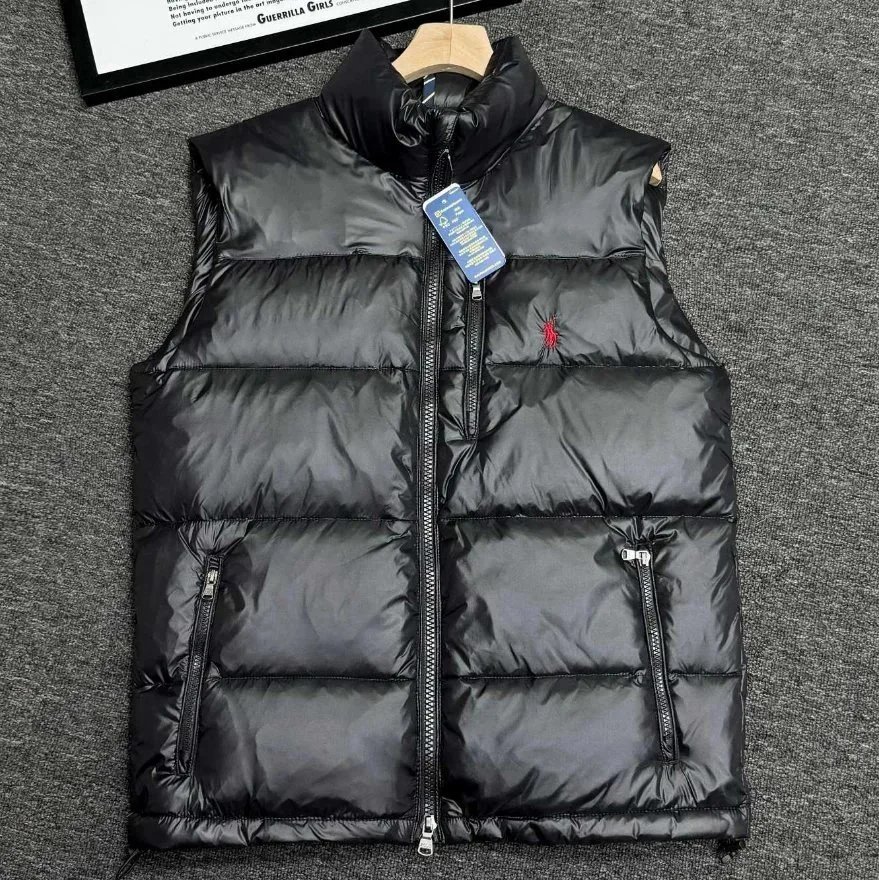 Bright black down vest Bright black down vest