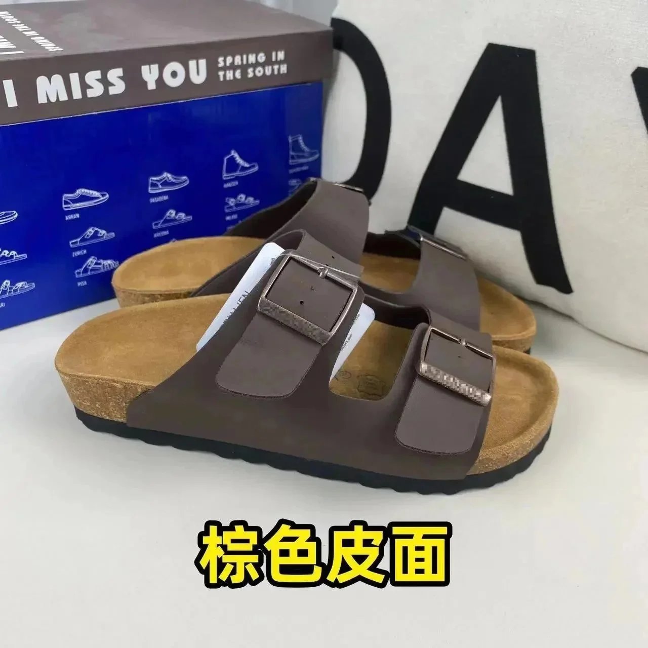 棕色皮面 凉鞋 棕色皮面 凉鞋